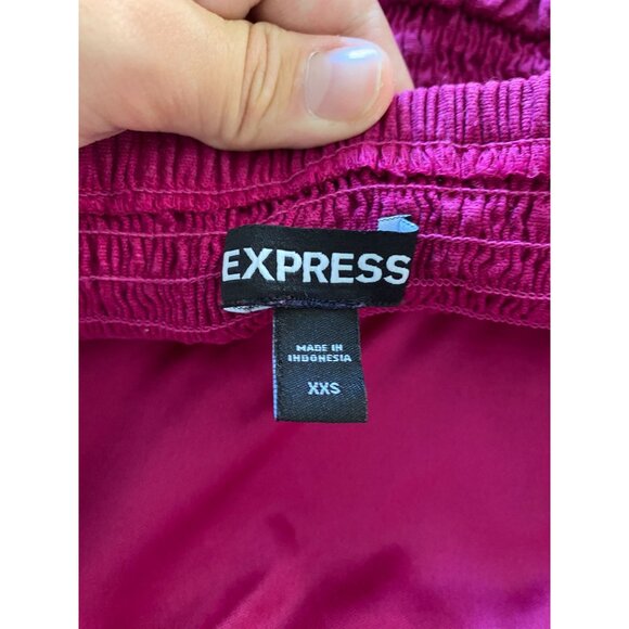 Express Womens Pink Sleeveless Wrap Style Dress XXS Adjustable Strap linen - Picture 4 of 7